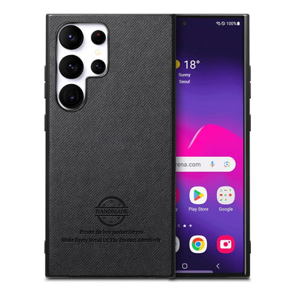 Twill Fabric Leather Skin Back Phone Case, For Samsung Galaxy S21+ 5G, For Samsung Galaxy S21 Ultra 5G, For Samsung Galaxy A06