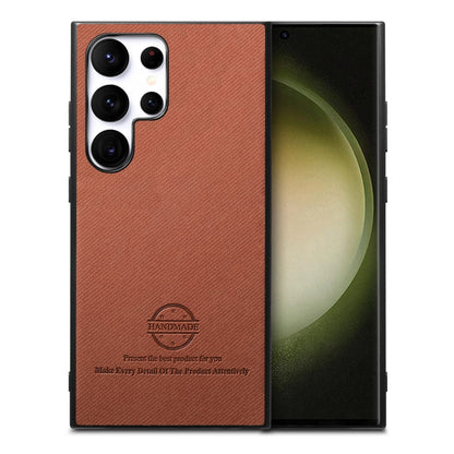 Twill Fabric Leather Skin Back Phone Case, For Samsung Galaxy A33 5G, For Samsung Galaxy A13 4G, For Samsung Galaxy S22 Ultra 5G