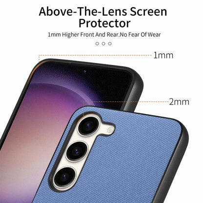 Twill Fabric Leather Skin Back Phone Case, For Samsung Galaxy S23+ 5G, For Samsung Galaxy S23 5G, For Samsung Galaxy A04 4G