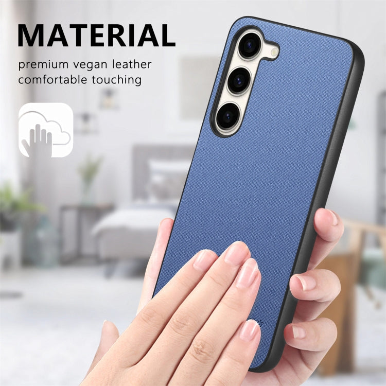 Twill Fabric Leather Skin Back Phone Case, For Samsung Galaxy S23+ 5G, For Samsung Galaxy S23 5G, For Samsung Galaxy A04 4G