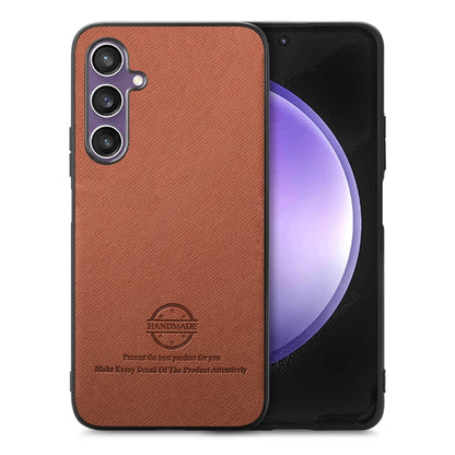 Twill Fabric Leather Skin Back Phone Case, For Samsung Galaxy A05s, For Samsung Galaxy A25 5G, For Samsung Galaxy S23 FE 5G