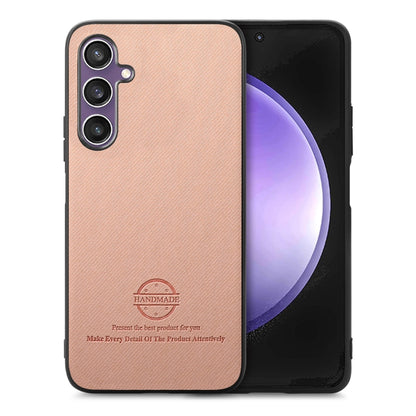 Twill Fabric Leather Skin Back Phone Case, For Samsung Galaxy S23 FE 5G, For Samsung Galaxy A34 5G, For Samsung Galaxy A54 5G