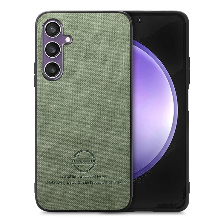Twill Fabric Leather Skin Back Phone Case, For Samsung Galaxy S23 FE 5G, For Samsung Galaxy A34 5G, For Samsung Galaxy A54 5G