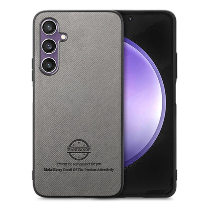Twill Fabric Leather Skin Back Phone Case, For Samsung Galaxy S23 FE 5G, For Samsung Galaxy A34 5G, For Samsung Galaxy A54 5G