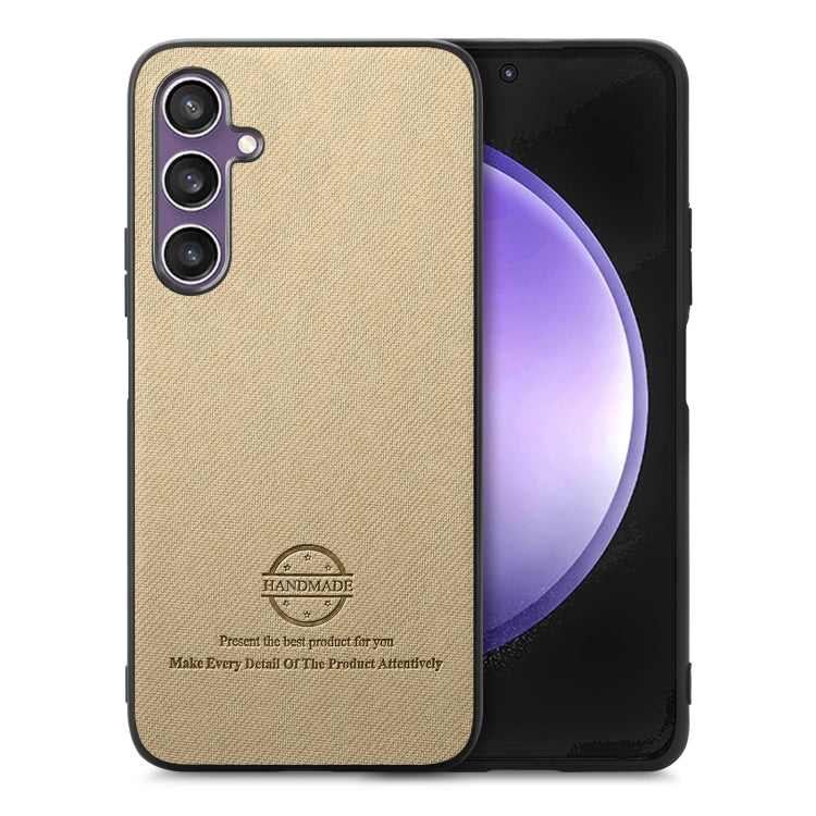 Twill Fabric Leather Skin Back Phone Case, For Samsung Galaxy A05s, For Samsung Galaxy A25 5G, For Samsung Galaxy S23 FE 5G