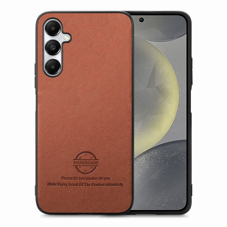 Twill Fabric Leather Skin Back Phone Case, For Samsung Galaxy S24+ 5G, For Samsung Galaxy S24 5G, For Samsung Galaxy A05