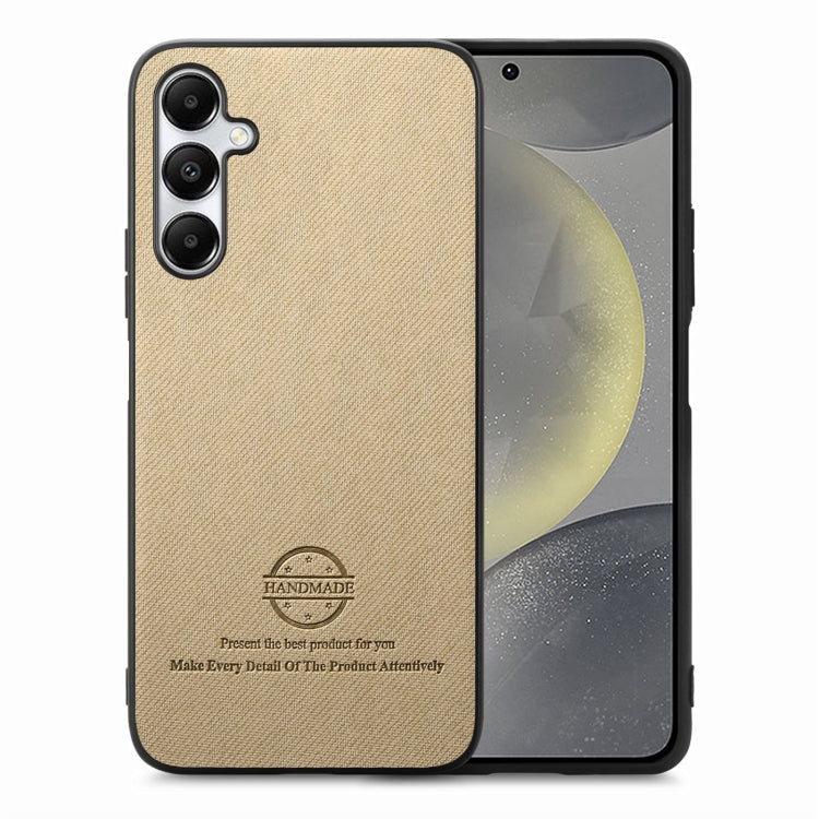 Twill Fabric Leather Skin Back Phone Case, For Samsung Galaxy S24+ 5G, For Samsung Galaxy S24 5G, For Samsung Galaxy A05