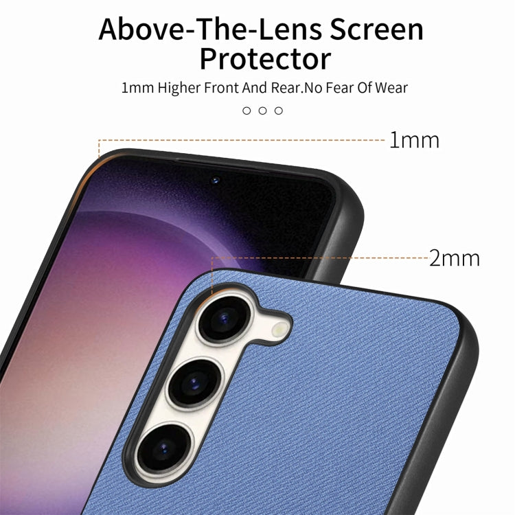 Twill Fabric Leather Skin Back Phone Case, For Samsung Galaxy S24+ 5G, For Samsung Galaxy S24 5G, For Samsung Galaxy A05