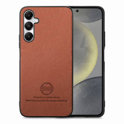 Twill Fabric Leather Skin Back Phone Case, For Samsung Galaxy S24+ 5G, For Samsung Galaxy S24 5G, For Samsung Galaxy A05