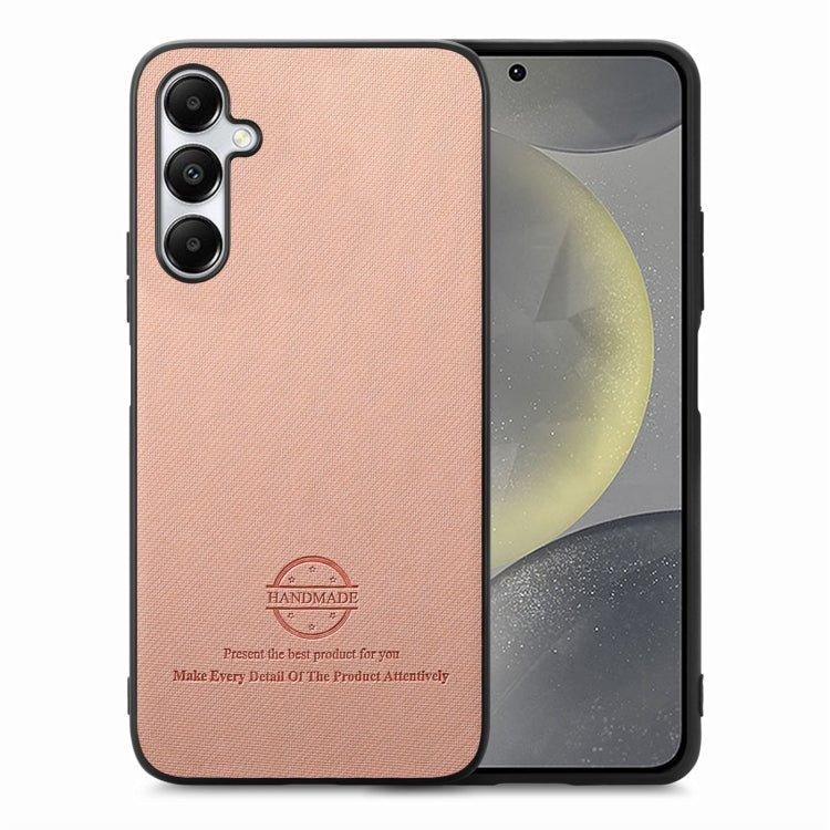 Twill Fabric Leather Skin Back Phone Case, For Samsung Galaxy S24+ 5G, For Samsung Galaxy S24 5G, For Samsung Galaxy A05