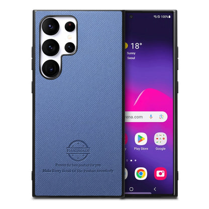 Twill Fabric Leather Skin Back Phone Case, For Samsung Galaxy A55 5G, For Samsung Galaxy A35 5G, For Samsung Galaxy S24 Ultra 5G