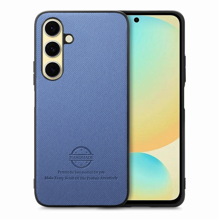Twill Fabric Leather Skin Back Phone Case, For Samsung Galaxy S25+ 5G, For Samsung Galaxy S25 Ultra 5G, For Samsung Galaxy S24 FE 5G