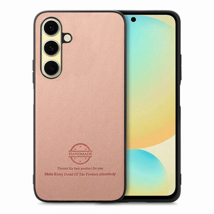 Twill Fabric Leather Skin Back Phone Case, For Samsung Galaxy S25+ 5G, For Samsung Galaxy S25 Ultra 5G, For Samsung Galaxy S24 FE 5G