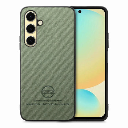 Twill Fabric Leather Skin Back Phone Case, For Samsung Galaxy S25+ 5G, For Samsung Galaxy S25 Ultra 5G, For Samsung Galaxy S24 FE 5G