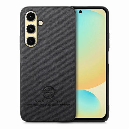 Twill Fabric Leather Skin Back Phone Case, For Samsung Galaxy S25+ 5G, For Samsung Galaxy S25 Ultra 5G, For Samsung Galaxy S24 FE 5G
