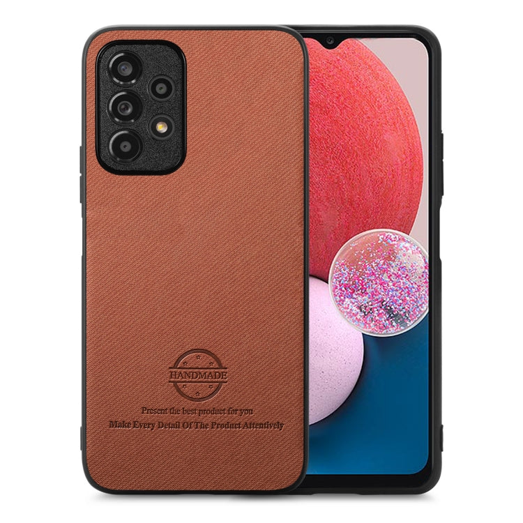 Twill Fabric Leather Skin Back Phone Case, For Samsung Galaxy A33 5G, For Samsung Galaxy A13 4G, For Samsung Galaxy S22 Ultra 5G