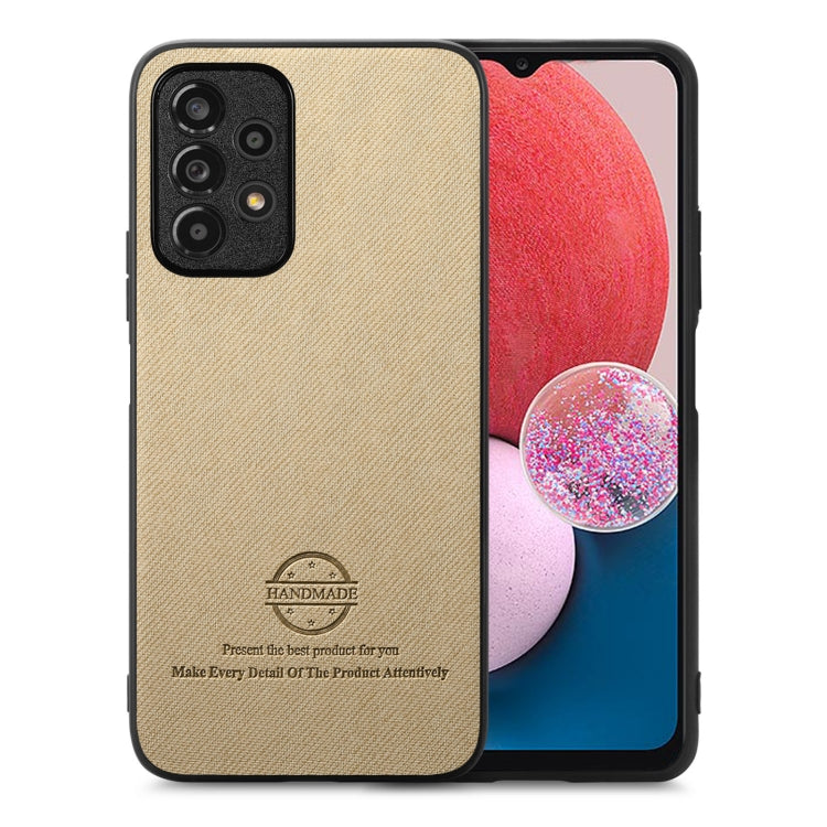 Twill Fabric Leather Skin Back Phone Case, For Samsung Galaxy A33 5G, For Samsung Galaxy A13 4G, For Samsung Galaxy S22 Ultra 5G