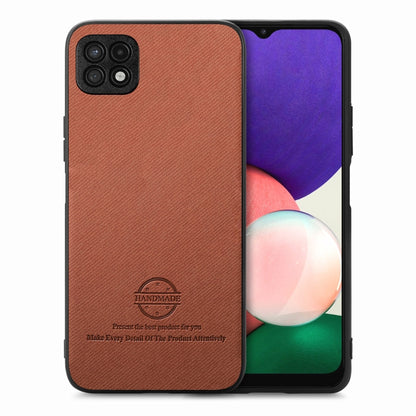 Twill Fabric Leather Skin Back Phone Case, For Samsung Galaxy S22+ 5G, For Samsung Galaxy S22 5G, For Samsung Galaxy A22 4G