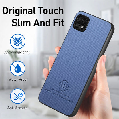 Twill Fabric Leather Skin Back Phone Case, For Samsung Galaxy A22 5G, For Samsung Galaxy S21 FE 5G, For Samsung Galaxy A32 4G