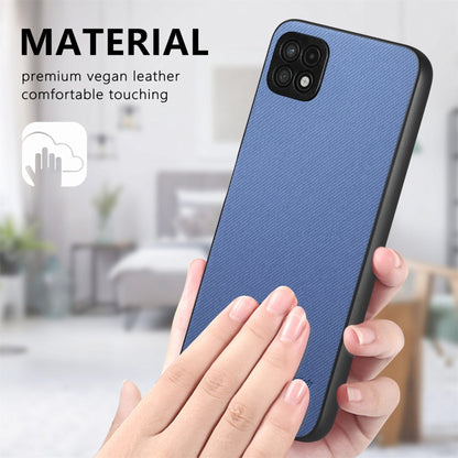 Twill Fabric Leather Skin Back Phone Case, For Samsung Galaxy A22 5G, For Samsung Galaxy S21 FE 5G, For Samsung Galaxy A32 4G