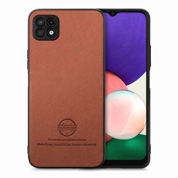 Twill Fabric Leather Skin Back Phone Case, For Samsung Galaxy A22 5G, For Samsung Galaxy S21 FE 5G, For Samsung Galaxy A32 4G