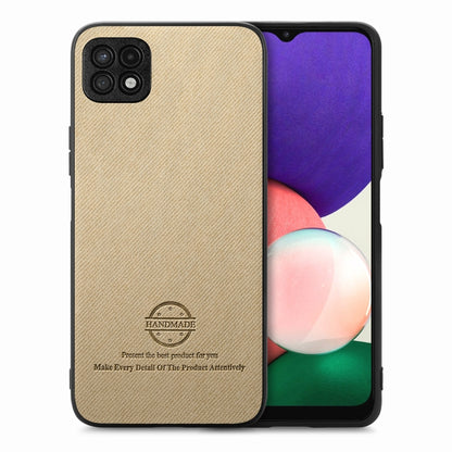 Twill Fabric Leather Skin Back Phone Case, For Samsung Galaxy A22 5G, For Samsung Galaxy S21 FE 5G, For Samsung Galaxy A32 4G