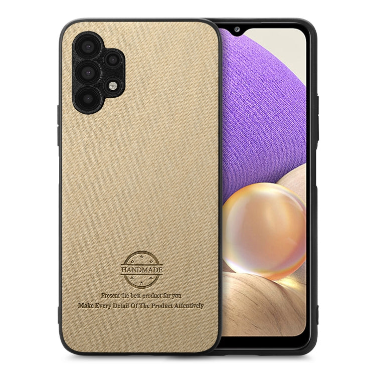 Twill Fabric Leather Skin Back Phone Case, For Samsung Galaxy A22 5G, For Samsung Galaxy S21 FE 5G, For Samsung Galaxy A32 4G
