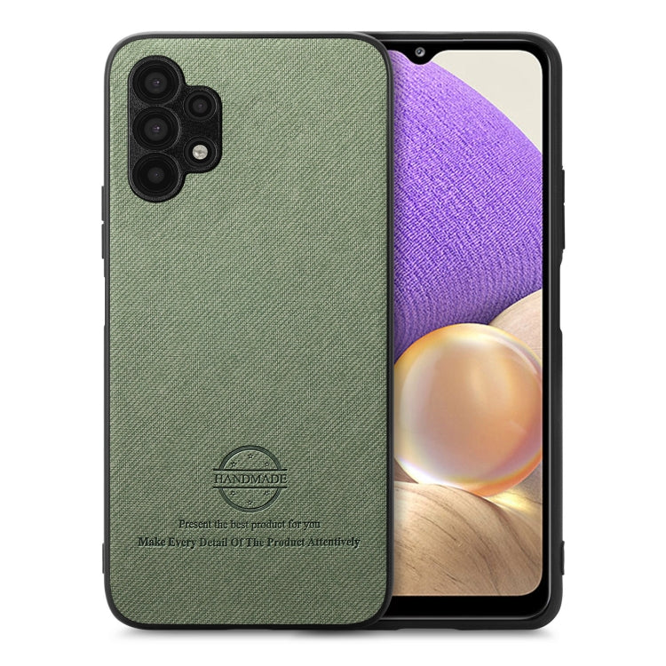 Twill Fabric Leather Skin Back Phone Case, For Samsung Galaxy A32 4G, For Samsung Galaxy A32 5G, For Samsung Galaxy S21 5G