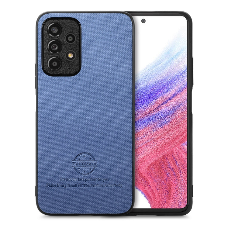Twill Fabric Leather Skin Back Phone Case, For Samsung Galaxy A53 5G, For Samsung Galaxy A52