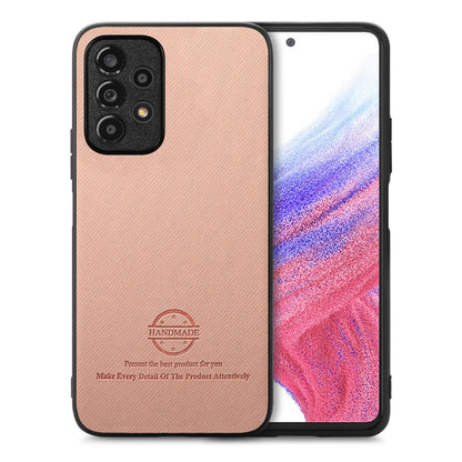 Twill Fabric Leather Skin Back Phone Case, For Samsung Galaxy A53 5G, For Samsung Galaxy A52