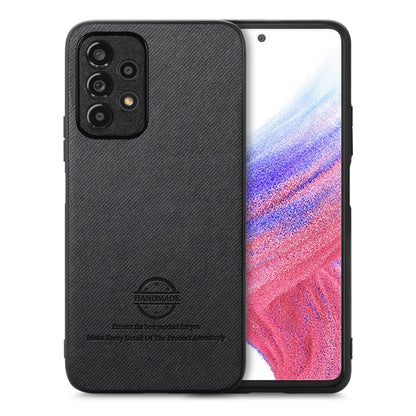 Twill Fabric Leather Skin Back Phone Case, For Samsung Galaxy A53 5G, For Samsung Galaxy A52