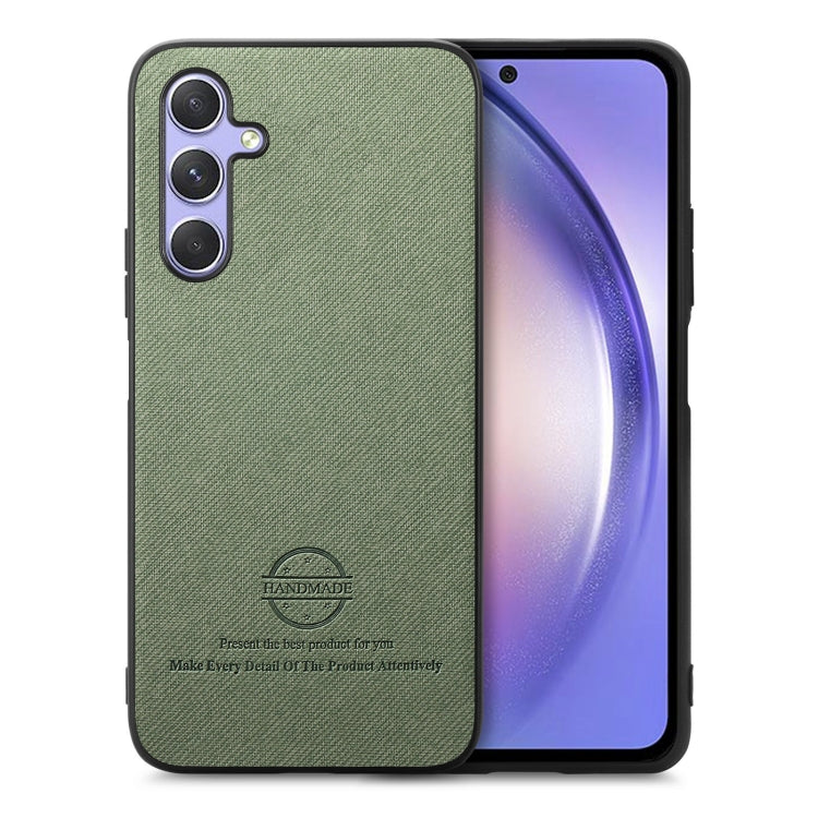 Twill Fabric Leather Skin Back Phone Case, For Samsung Galaxy A34 5G, For Samsung Galaxy A54 5G, For Samsung Galaxy S23 Ultra 5G