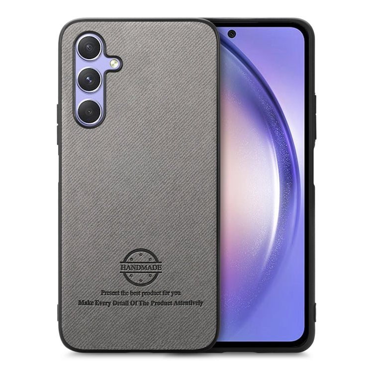 Twill Fabric Leather Skin Back Phone Case, For Samsung Galaxy S23 FE 5G, For Samsung Galaxy A34 5G, For Samsung Galaxy A54 5G