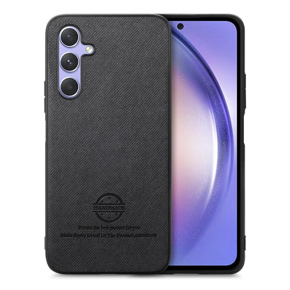 Twill Fabric Leather Skin Back Phone Case, For Samsung Galaxy A34 5G, For Samsung Galaxy A54 5G, For Samsung Galaxy S23 Ultra 5G