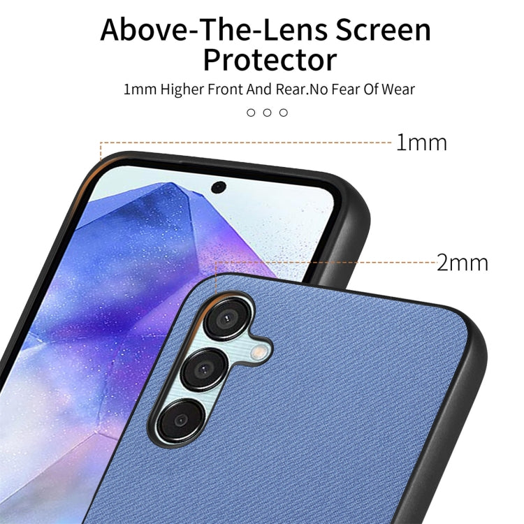 Twill Fabric Leather Skin Back Phone Case, For Samsung Galaxy A55 5G, For Samsung Galaxy A35 5G, For Samsung Galaxy S24 Ultra 5G