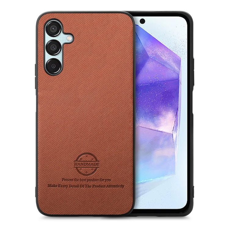 Twill Fabric Leather Skin Back Phone Case, For Samsung Galaxy A55 5G, For Samsung Galaxy A35 5G, For Samsung Galaxy S24 Ultra 5G