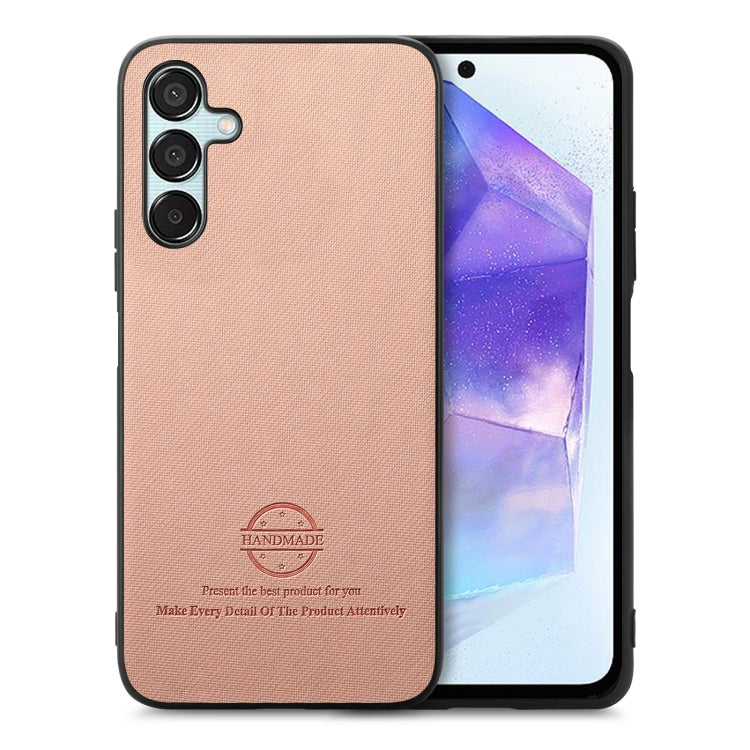 Twill Fabric Leather Skin Back Phone Case, For Samsung Galaxy A55 5G, For Samsung Galaxy A35 5G, For Samsung Galaxy S24 Ultra 5G