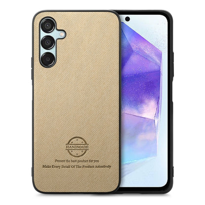 Twill Fabric Leather Skin Back Phone Case, For Samsung Galaxy A55 5G, For Samsung Galaxy A35 5G, For Samsung Galaxy S24 Ultra 5G