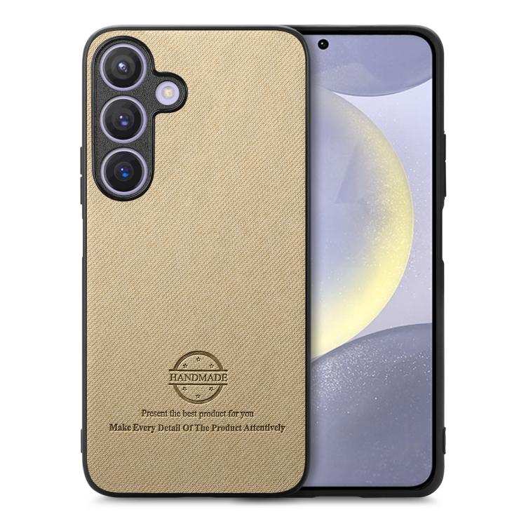 Twill Fabric Leather Skin Back Phone Case, For Samsung Galaxy S25+ 5G, For Samsung Galaxy S25 Ultra 5G, For Samsung Galaxy S24 FE 5G
