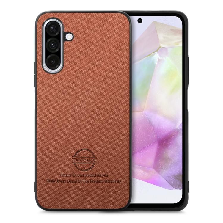 Twill Fabric Leather Skin Back Phone Case, For Samsung Galaxy S21 Ultra 5G, For Samsung Galaxy A06, For Samsung Galaxy A16
