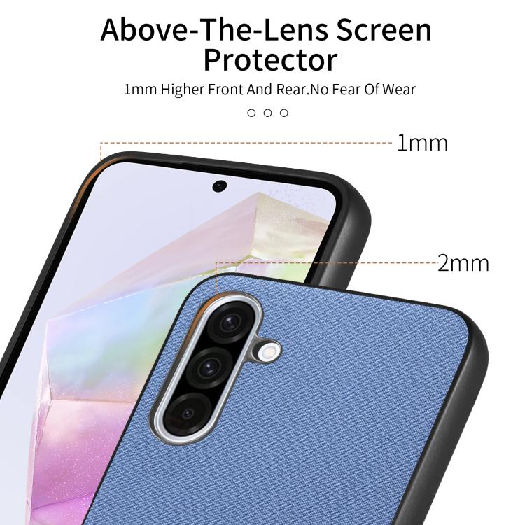 Twill Fabric Leather Skin Back Phone Case, For Samsung Galaxy A26, For Samsung Galaxy A36, For Samsung Galaxy S25 5G