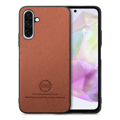 Twill Fabric Leather Skin Back Phone Case, For Samsung Galaxy A26, For Samsung Galaxy A36, For Samsung Galaxy S25 5G