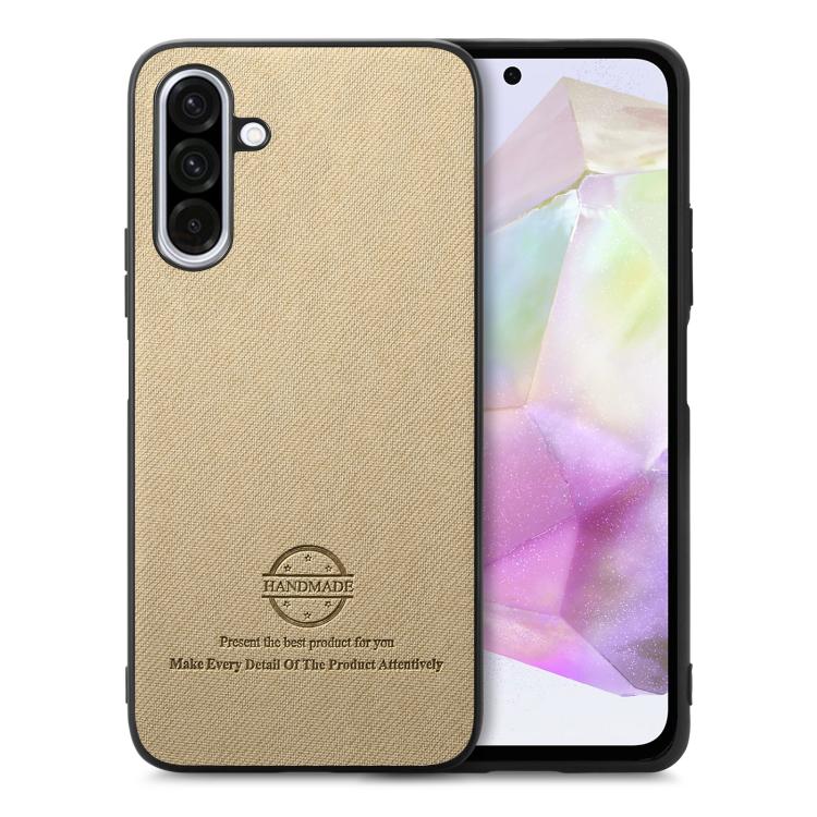 Twill Fabric Leather Skin Back Phone Case, For Samsung Galaxy A26, For Samsung Galaxy A36, For Samsung Galaxy S25 5G