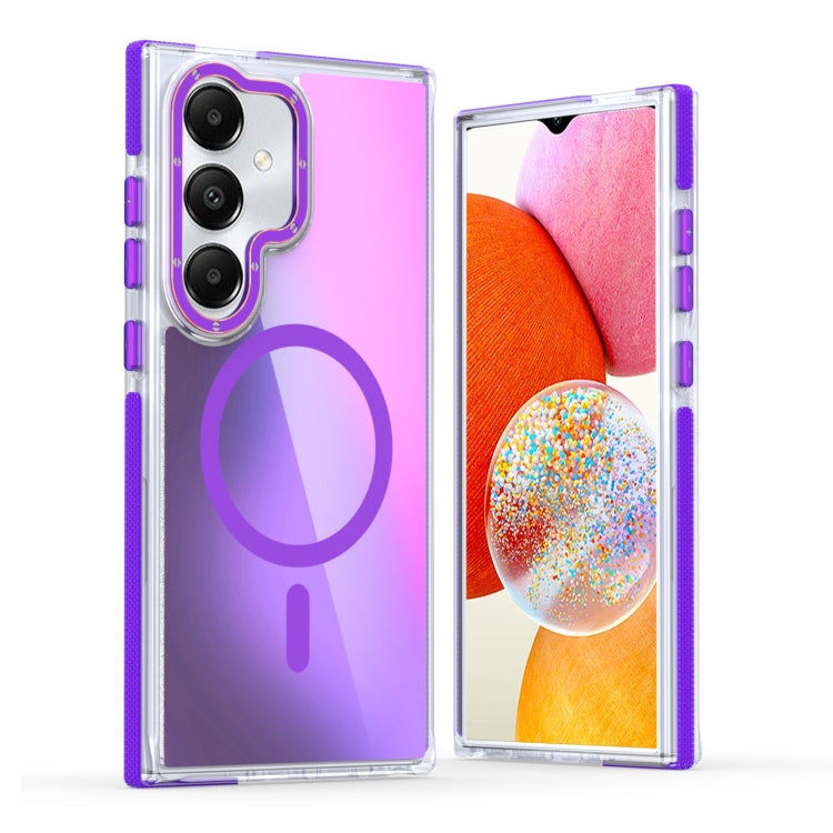 Dual-Color Gradient Discolor MagSafe Phone Case, For Galaxy S23+ 5G, For Galaxy S23 5G, For Galaxy A14, For Galaxy S22 Ultra 5G, For Galaxy S21 FE 5G, For Galaxy A53