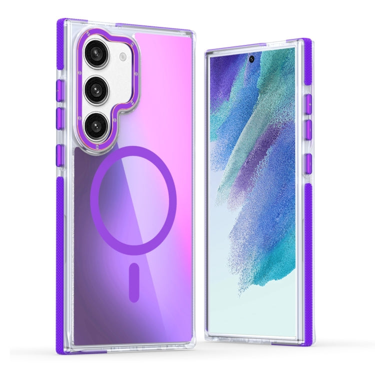 Dual-Color Gradient Discolor MagSafe Phone Case, For Galaxy S23+ 5G, For Galaxy S23 5G, For Galaxy A14, For Galaxy S22 Ultra 5G, For Galaxy S21 FE 5G, For Galaxy A53