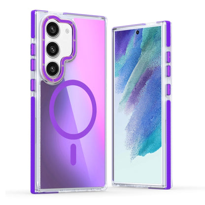 Dual-Color Gradient Discolor MagSafe Phone Case, For Galaxy S23+ 5G, For Galaxy S23 5G, For Galaxy A14, For Galaxy S22 Ultra 5G, For Galaxy S21 FE 5G, For Galaxy A53