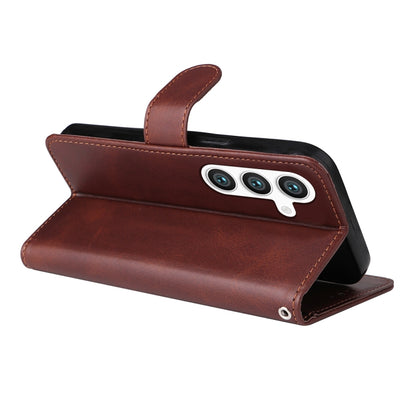 ENKAY Card Wallet Calf Texture Leather Phone Case with Screen Film, For Galaxy A36 5G, For Galaxy S25 5G, For Galaxy S25+ 5G, For Galaxy S25 Ultra 5G