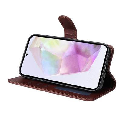 ENKAY Card Wallet Calf Texture Leather Phone Case with Screen Film, For Galaxy A36 5G, For Galaxy S25 5G, For Galaxy S25+ 5G, For Galaxy S25 Ultra 5G