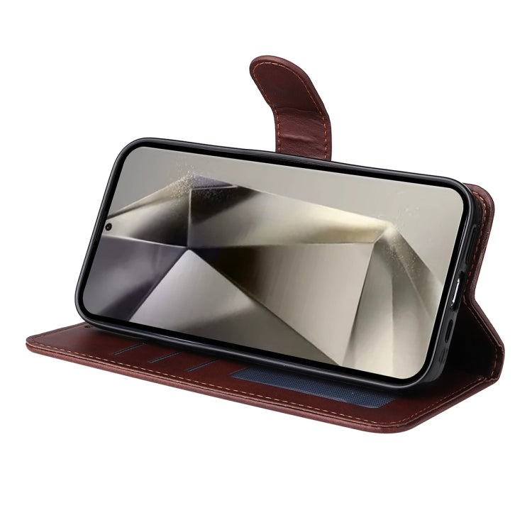 ENKAY Card Wallet Calf Texture Leather Phone Case with Screen Film, For Galaxy S25 Ultra 5G, For Galaxy S24 Ultra 5G, For Galaxy S24+ 5G, For Galaxy S24 5G