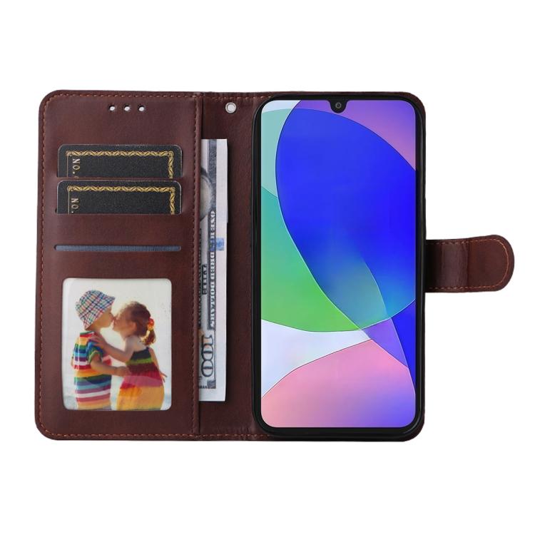 ENKAY Card Wallet Calf Texture Leather Phone Case with Screen Film, For Galaxy F16 / M16